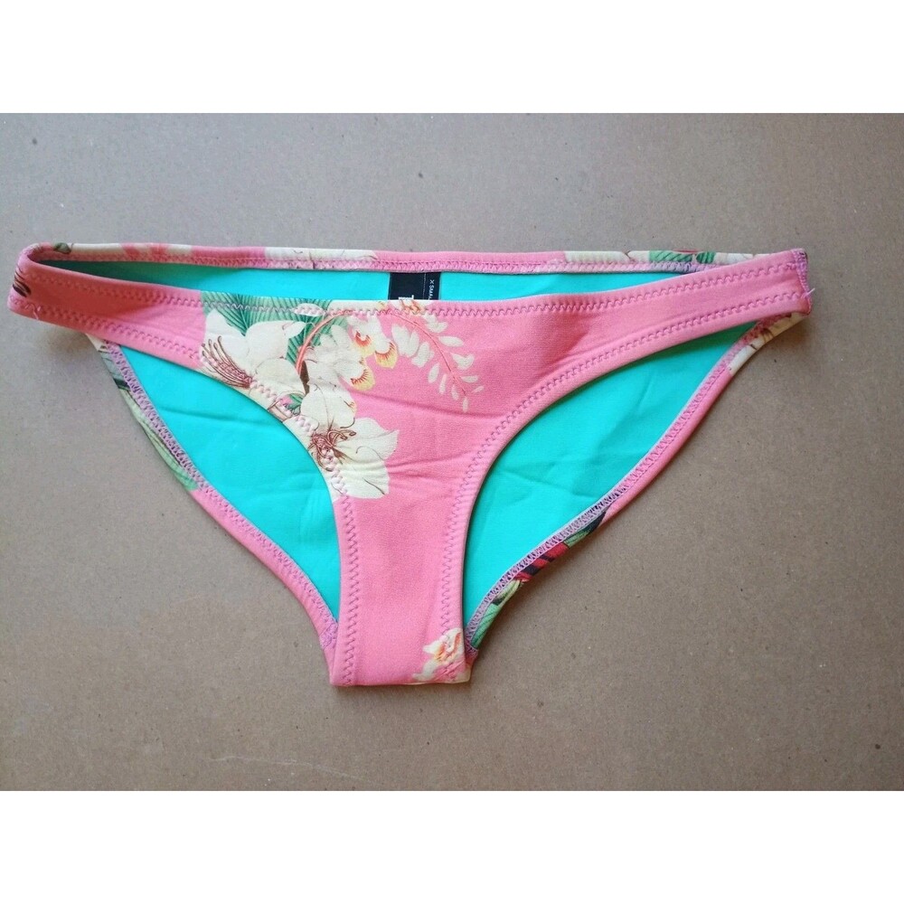 Triangl Swimwear Neoprene Pink Floral Bikini Bottom XS